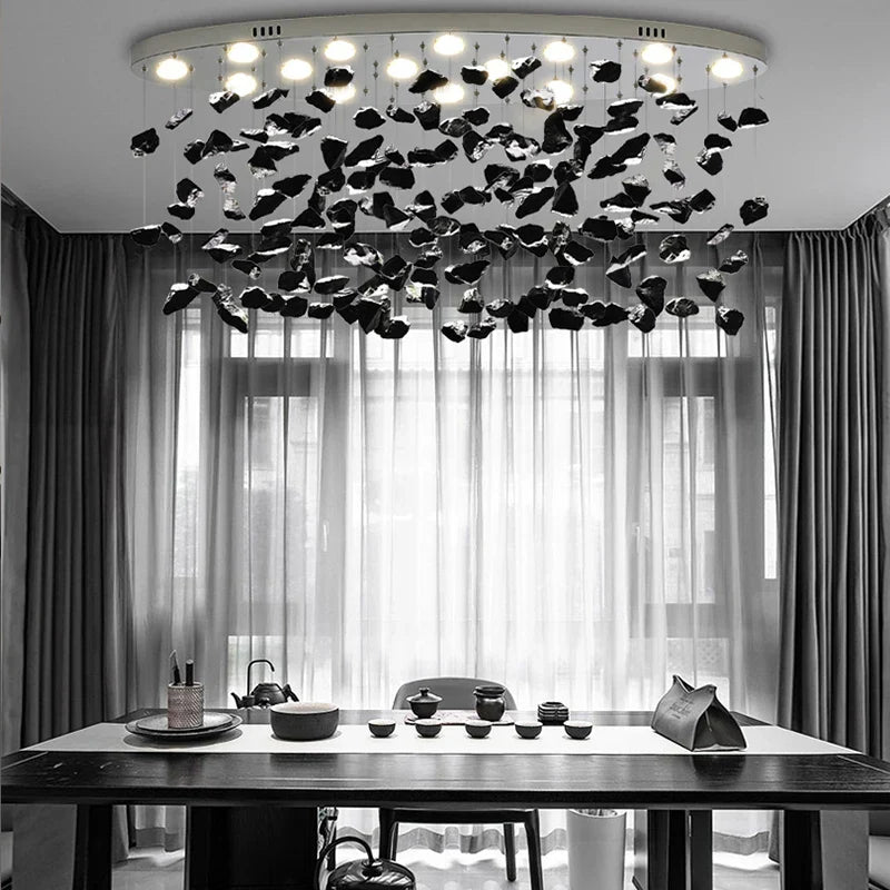 Modern Crystal Stone Chandelier - Led Home Decor Lighting Fixture With Creative Design Colorful