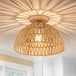 Boho Rattan Flush Mount Ceiling Light - Hand - Woven Elegance For Your Space Ceiling Light