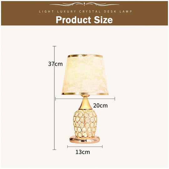 European - Style Crystal Table Lamp - Inspired Modern Bedroom Warmth And Romance