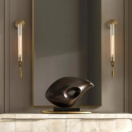 Contemporary Led Wall Lamps - Stylish Brass Sconce Fixtures For Creative Aisle Bedroom And Living