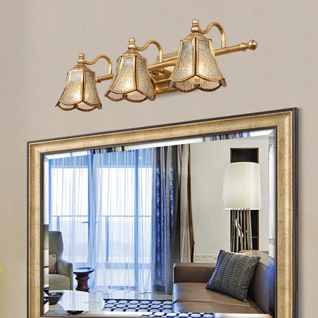 European - Style Mirror Cabinet Light 52Cm E14 - Elegant Bedroom And Bathroom Lamp With Golden