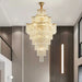 Modern Luxury Long Chandelier - Opulent Illumination For Staircases Villa Lobbies High Ceilings And