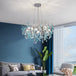 Modern Led Blue Water Droplets Ceiling Chandelier - Luxury Elegance For Villas And Living Spaces