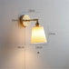 Nordic Home Decoration Bedside Ceramic Wall Light - Led Fixture With Pull Switch For Living Room