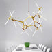 Modern Led Chandeliers - Gold And Black Ceiling Hanging Lighting Perfect For Dining Kitchen Living