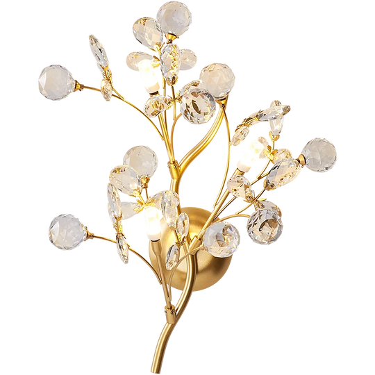 Layla’s Golden Crystal Wall Lamp - Creative Light Luxury For Your Living Spaces Wall Lamp