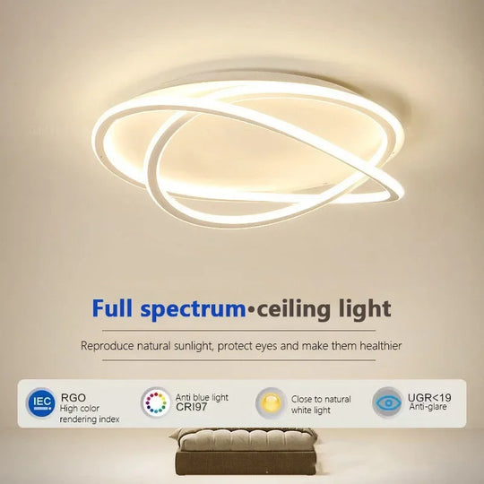 Modern Led Ceiling Lamp - Ideal For Living Dining Room Bedroom Study Restaurant Balcony Elegant