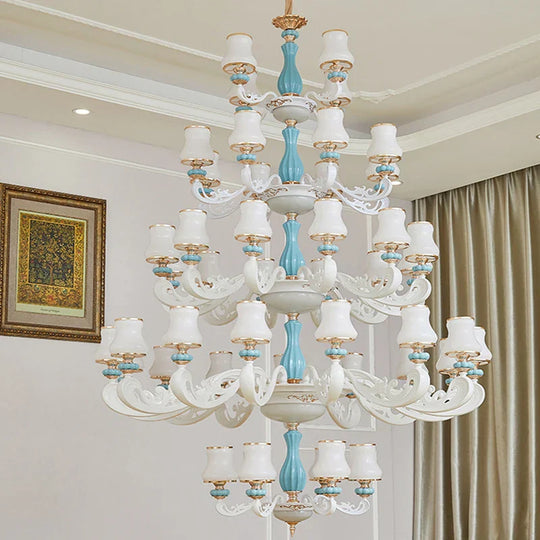 Elegant European - Style Duplex Building Chandelier - Ideal For Villa Living Rooms Grand Halls And