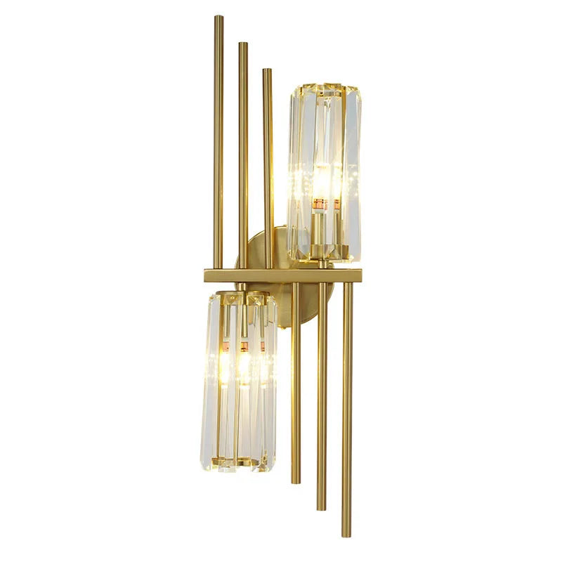 Lucy - Modern Gold Crystal Wall Lamp Bedroom Bedside Living Room Tv Hallway Staircase Luxury Art