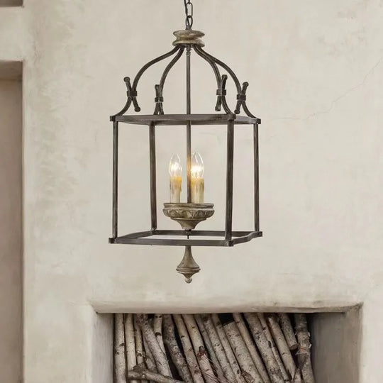 Creative American Iron E14 Chandelier Light Porch Restaurant Kitchen Coffee Shop Bedroom