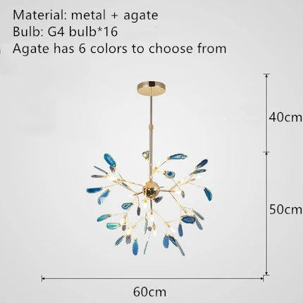 Nordic Colorful Agate Led Ceiling Chandeliers - Illuminate Your Living Dining And Bedroom With