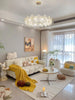 Elegant French Light Luxury Glass Chandelier - Modern Golden Rectangular Dining Room And Living