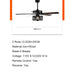 Ceiling Fans With Light Drum Style Retro Black 5 Wood Blades Reverse Dc 110V 220V Lamp Remote