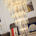 Luxurious Crystal Clear Pendant Light - Artistic Chandelier For Elegant Living Rooms And Staircases