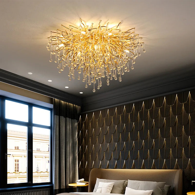 Luxury Crystal Chandelier - Modern Led Ceiling Lighting For Restaurants Villas Staircases Halls