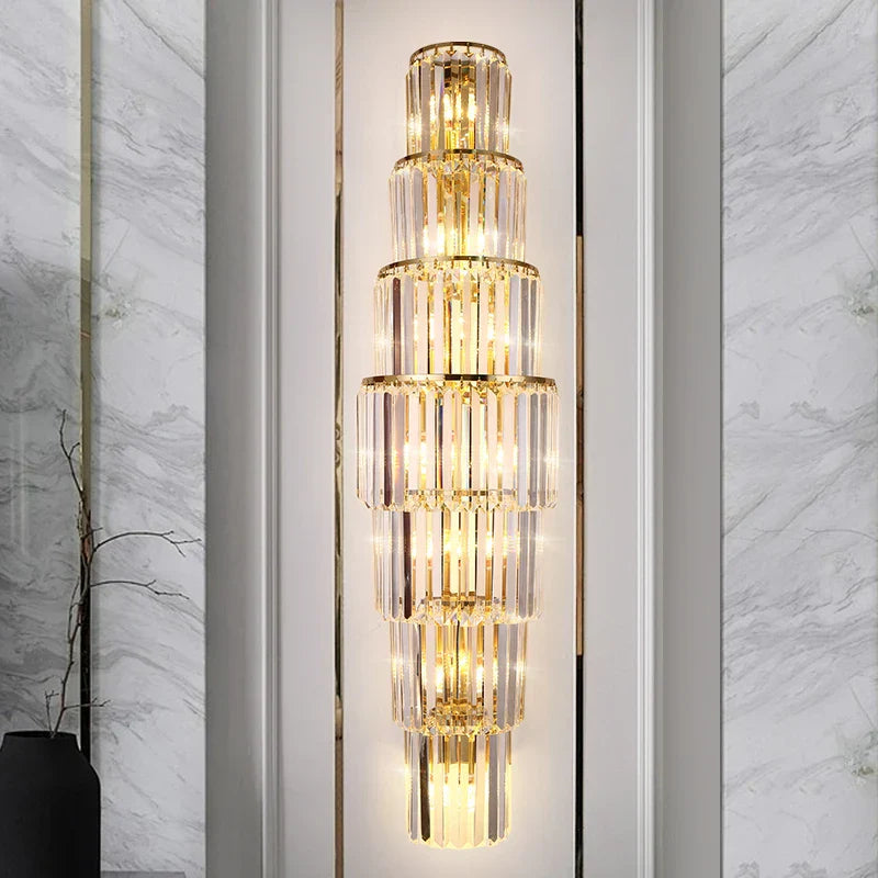 Brooklyn Hotel Lobby Crystal Wall Lamp - Luxurious Lighting For Elegance And Style Wall Lamp