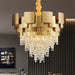 Modern Golden Stainless Steel Chandelier - Elegance For Living And Dining In Villas Duplex