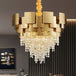 Modern Golden Stainless Steel Chandelier - Elegance For Living And Dining In Villas Duplex