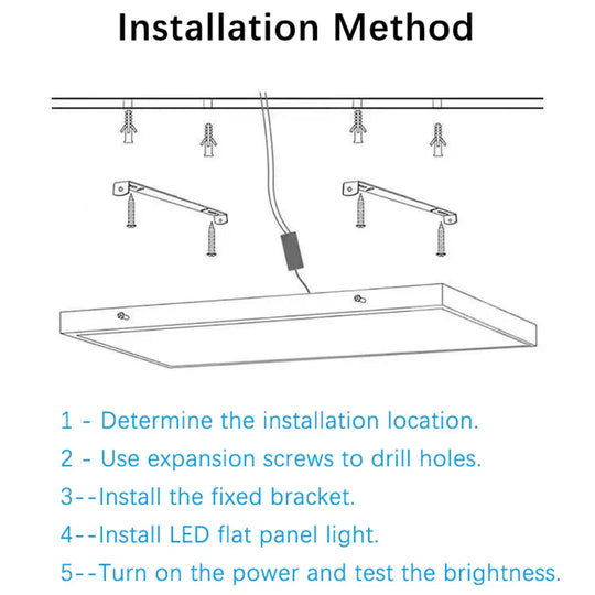 20W Led Flat Panel Light - Square Ceiling Lamp 300X300Mm Cold White Indoor Lighting Ac175 - 265V