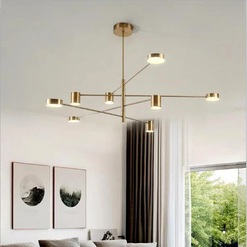 Swivel Led Chandelier - Versatile For Living Dining Office Sleek Black Pendant Light Modern Home