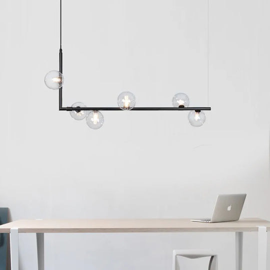 Sleek Linear Chandelier For Modern Dining Tables And Bars - Minimalist Pendant Lighting Fixture