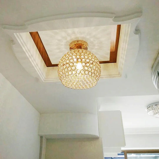 Modern Crystal Ball Ceiling Lamp - Elegantly Designed Home Decor For Bedrooms Passages Silver/Gold