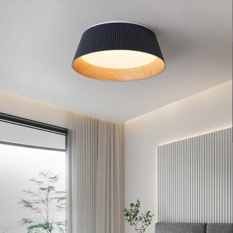 Minimalism Designer Wood Grain Ceiling Lamp - Led Dining Room Bedroom Kitchen Decoration Chandelier