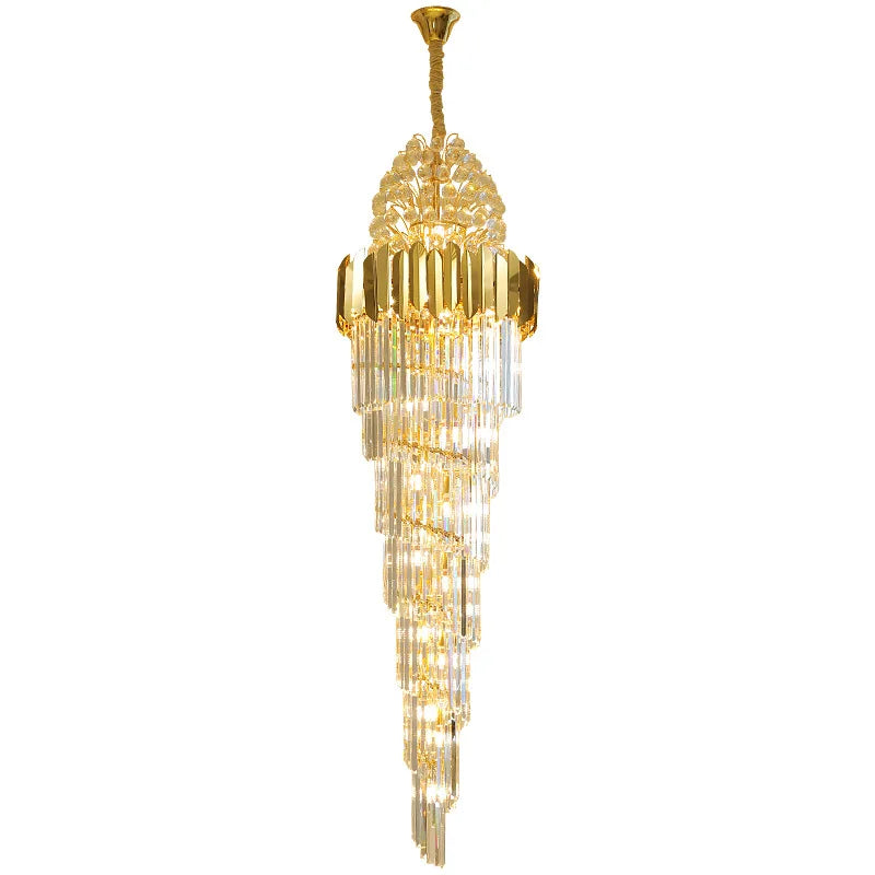 Crystal Stair Chandeliers - Elegant Indoor Lighting For Living Rooms Staircases And Loft Spaces