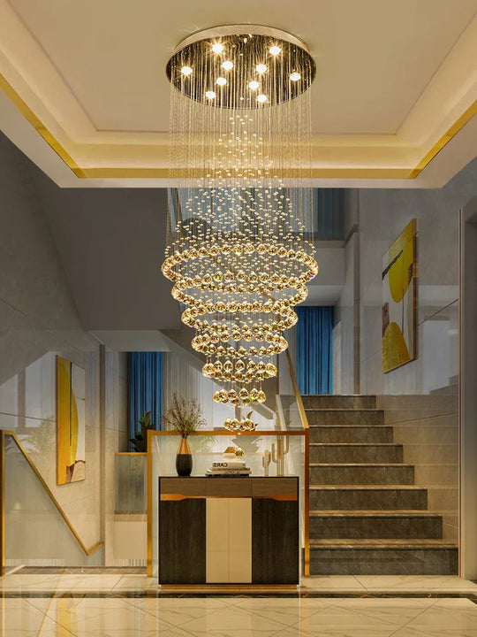 Starry Crystal Loft Chandelier - High - Quality Pendant Light For Elegant Spaces Chandelier