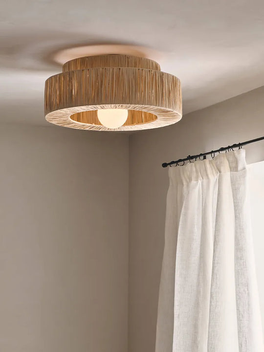 Artful Hand - Knitted Rattan Pendant Lamp - Elegant Lighting For Living Rooms And Bedrooms Lights