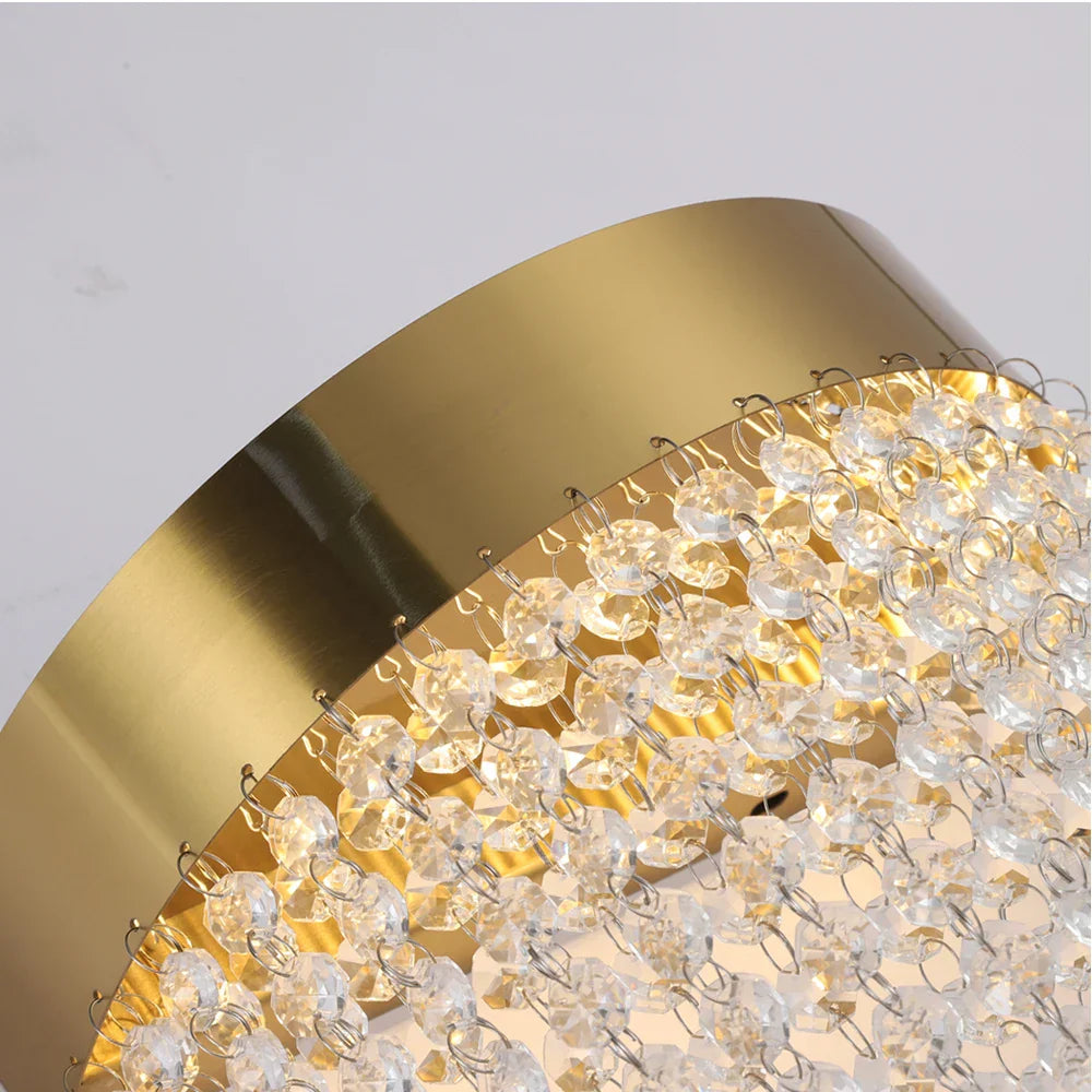 Hannah - Gold Chrome Crystal Wall Lamp Bedroom Light Modern Creative Design Scones Luxury Home