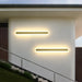 Elegant Golden Led Long Wall Light - Modern Outdoor Lighting For Country Villas Courtyards And