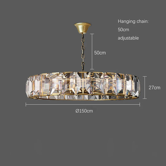 Timeless Classic American Led Crystal Chandelier - Available In Gold Silver And Black Finishes