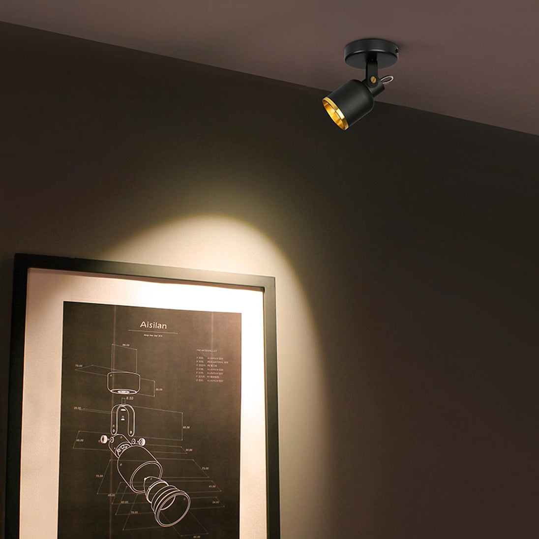 Emily’s Nordic Led Ceiling Spotlight - Adjustable 60° Surface Mounted Light Spotlight