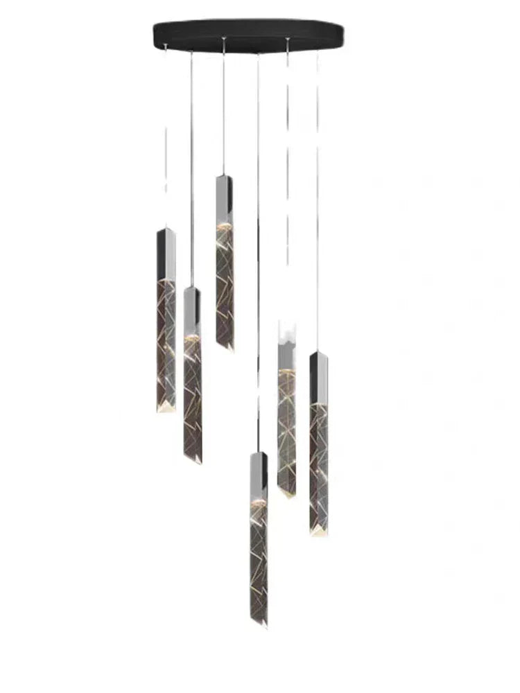 Led Modern Staircase Chandelier - Creative Lighting For Duplex Loft And Villas Pendant Lights