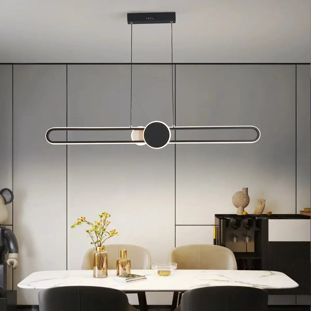 Contemporary Led Strip Pendant Lights - Minimalistic Lighting For Dining Tables Living Rooms