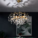 Modern Led Leaf Crystal Ceiling Chandeliers - Elegance For Living Dining And Bedrooms Chandelier