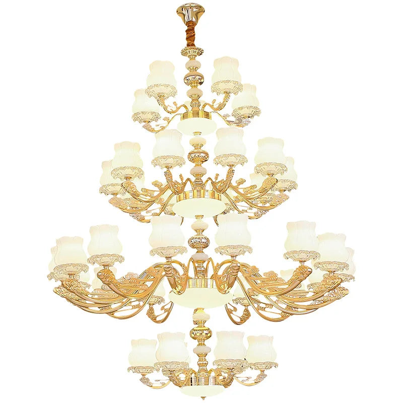 European Style Duplex Building Chandelier - Simple Elegance For Large Living Rooms Hallways And