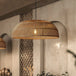 Chinoiserie Flat Rattan Pendant Light - Modern Handmade Creative Pattern Lamp For Living Rooms