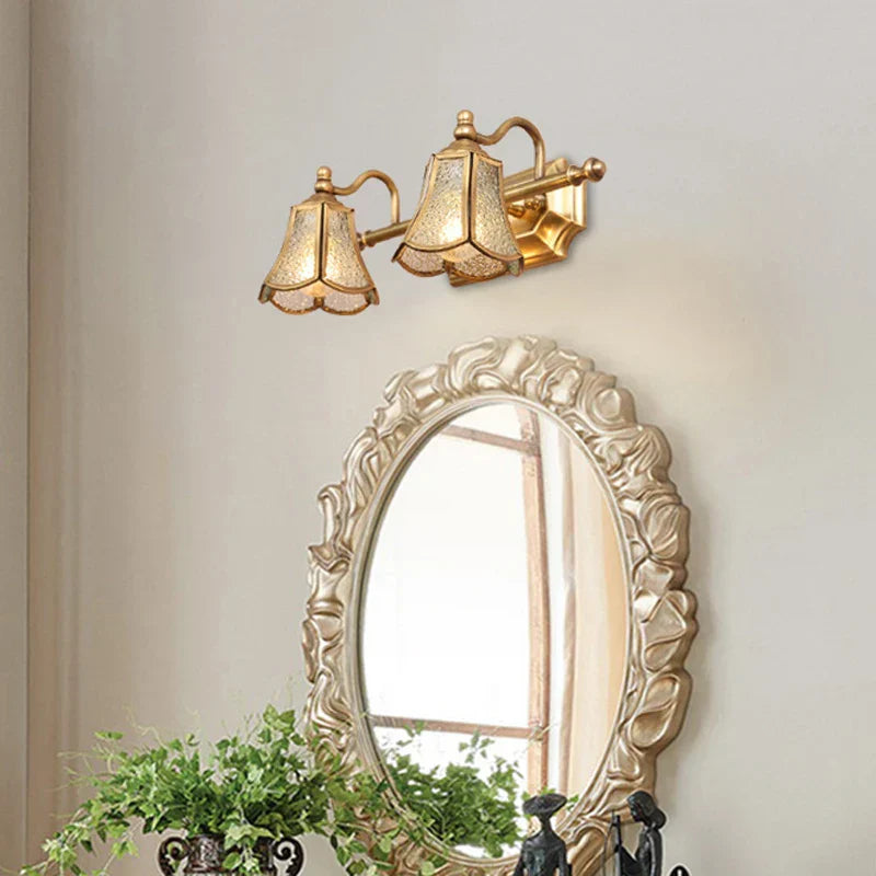 European - Style Mirror Cabinet Light 52Cm E14 - Elegant Bedroom And Bathroom Lamp With Golden