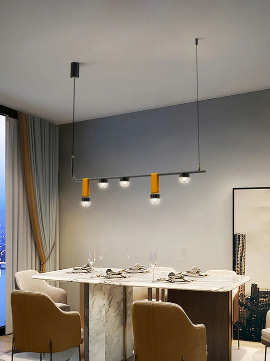 Modern Led Leather Chandelier - Nordic Pendant Light For Dining Room Kitchen Island And Ceiling