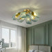 Modern Glass Decorative Ceiling Lights - Light Luxury Design In Yellow Copper And Blue For Bedrooms