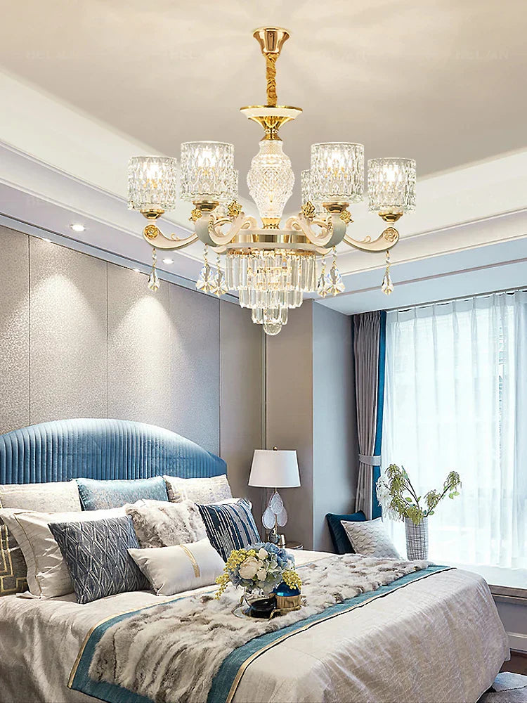 Elegant European Style Crystal Chandelier - A Light Luxury Atmosphere Fixture For Living Rooms