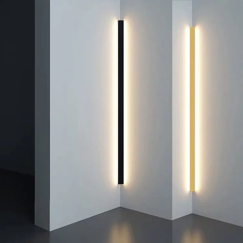 Modern Black Led Wall Lamp - Perfect For Dining Room Living Decoration Long Strip Lights Staircase