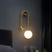 Elegant Modern Wall Lamp With Glass Ball Lampshade - Led Gold Luminaire Ideal For Home Decor Living