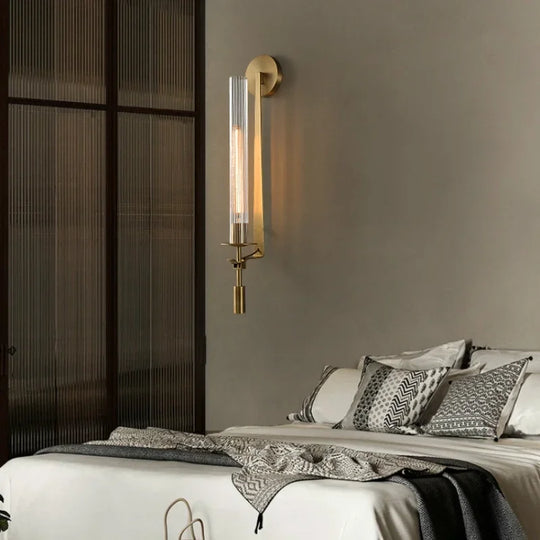 Contemporary Led Wall Lamps - Stylish Brass Sconce Fixtures For Creative Aisle Bedroom And Living