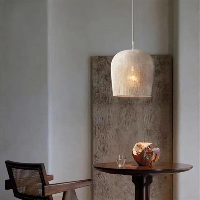 Wabi Sabi Rattan Pendant Light - Handcrafted Elegance For Your Dining Room Bedroom Or Bar Area