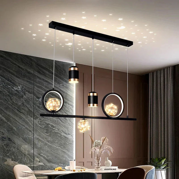 Modern Pendant Chandelier For Dining Room - Stylish Ceiling Hanging Light Fixture Indoor Decor