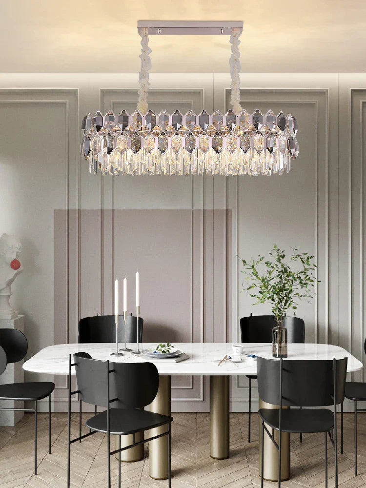 Elegant Crystal Chandelier With A Touch Of Light Luxury - Post - Modern Golden Beauty For Living