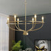 Retro Led Ceiling Chandelier With Iron Ring - Illuminate Your Living And Dining Spaces Industrial